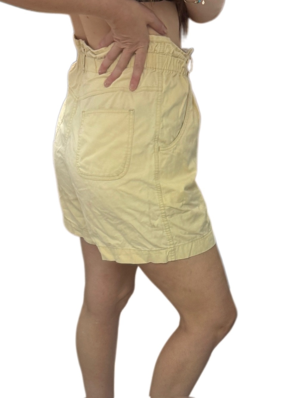 Vintage 90s pacer Women's High-Waist Cream 100% cotton Casual Shorts Sz 10